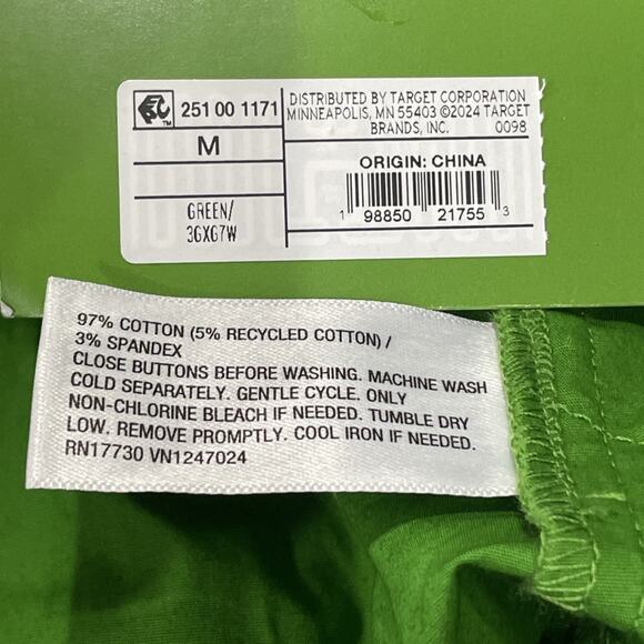 Kate Spade NY Target Ribbon Dress Medium Green Midi Shirtdress NWT - Picture 9 of 10